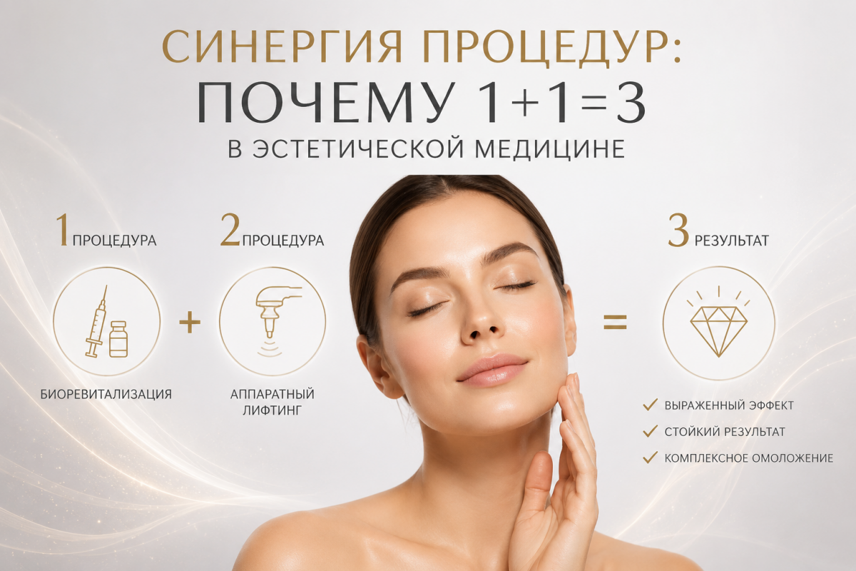 Синергия процедур: Почему 1+1=3 в эстетической медицине?